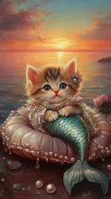 マーメイド キャット 3 — 人魚・マーメイドのAIイラスト|SUPPART