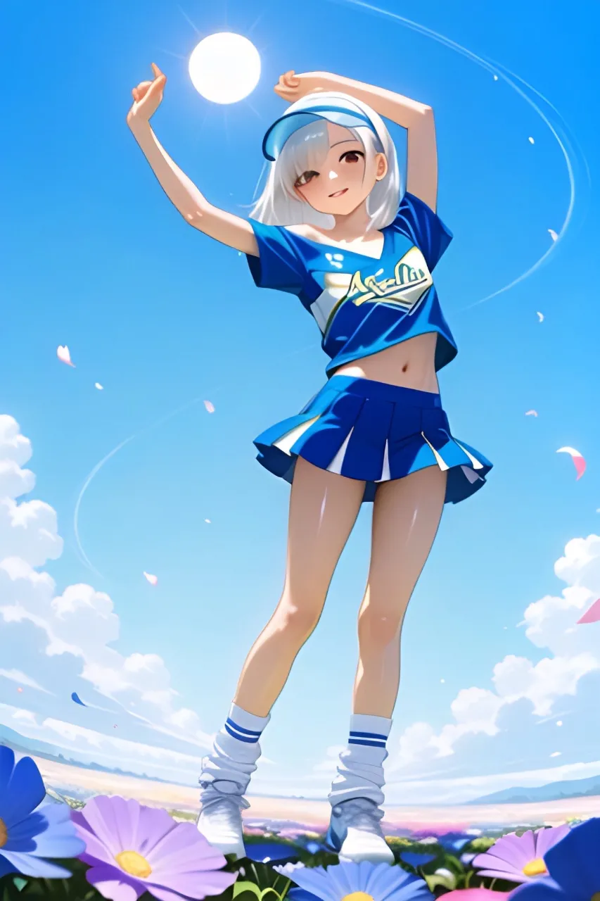 風と花吹雪とチアガール…白