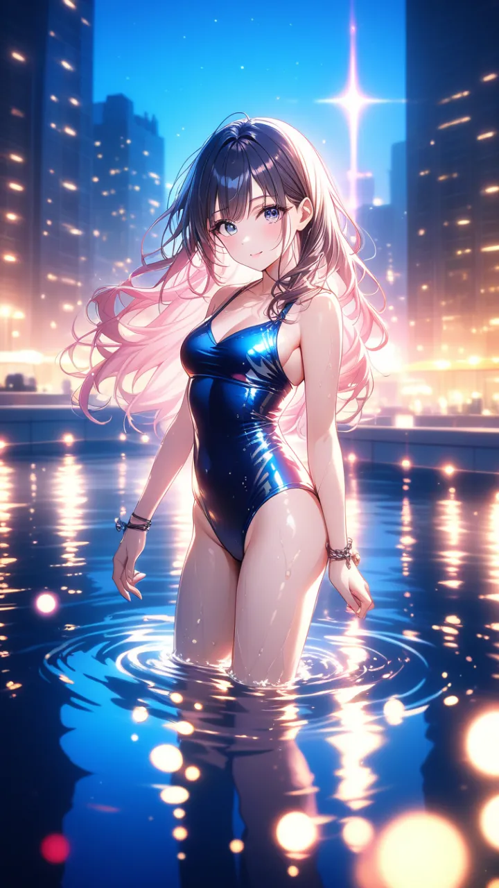 D　泡沫のネオンブルー