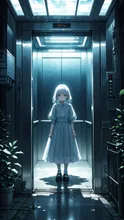 真夜中のエレベーター。周りは薄暗く扉が開くと中には小さな女の子が立っていた。「えっ、貴女は２日前に・・・」