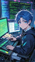 Blue light — haru_さんのAIイラスト