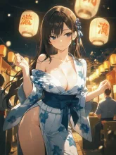 盆踊りの浴衣美人·夏の盆踊りの夜 の投稿作品