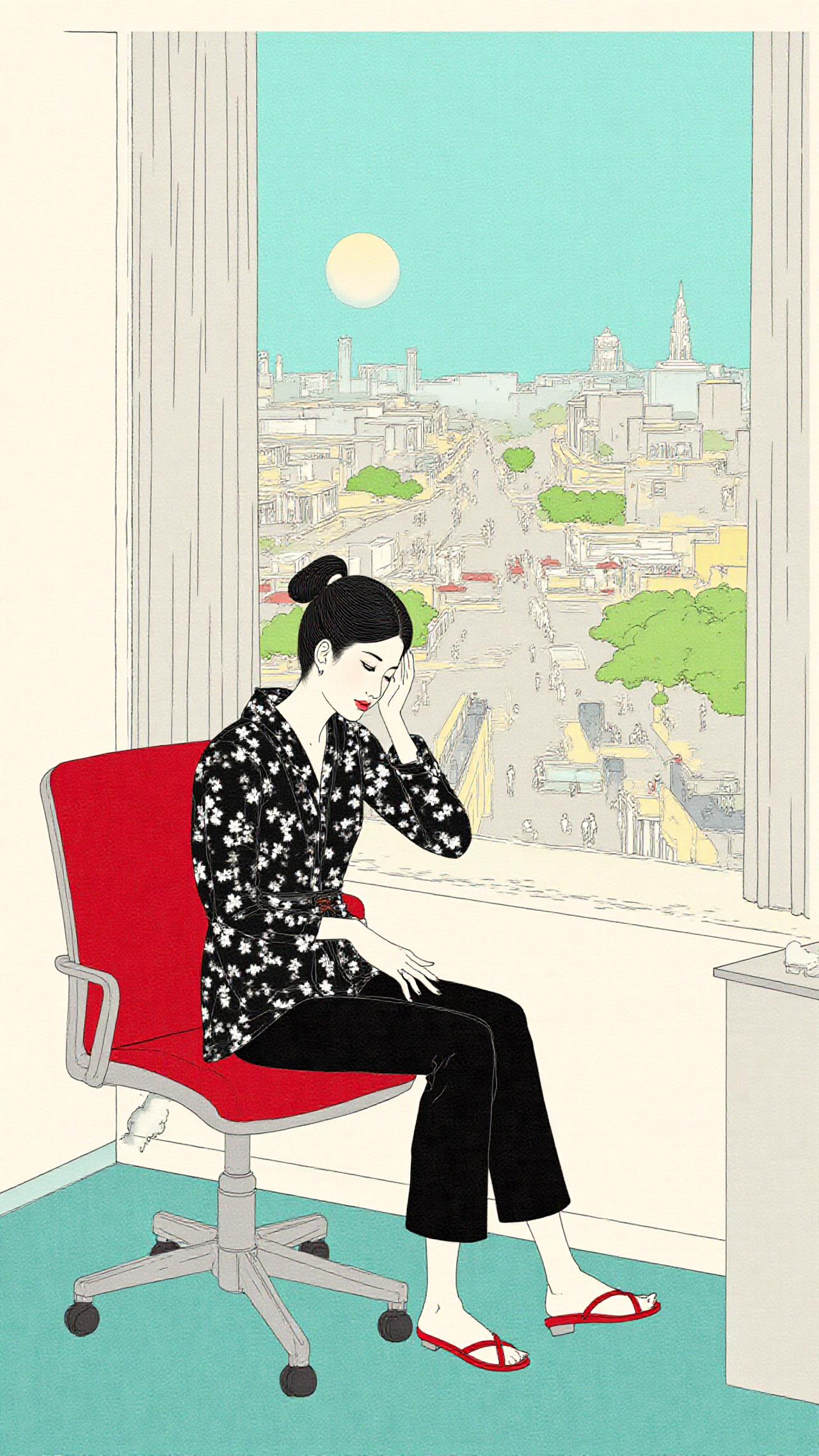 窓辺 — ゼンゾーさんのAIイラスト