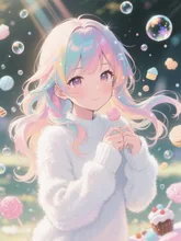 カラフルヘアガール·チャレンジ の投稿作品