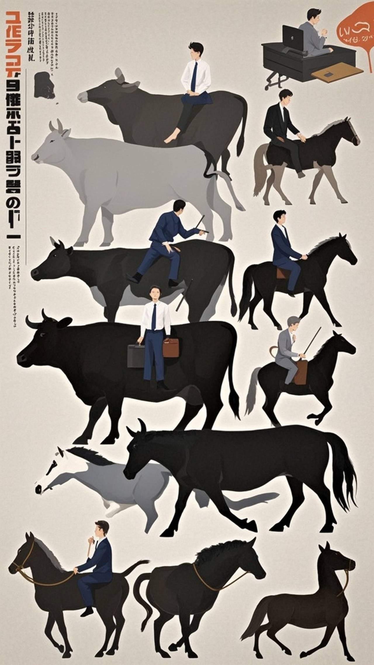 Cattle and Horse — wutongshuさんのAIイラスト
