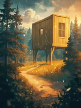 秘密基地のガキ大将は 子どもたちの小さな世界を いちばん大きく動かす存在だった🏕️🔥 — やすこさんのAIイラスト