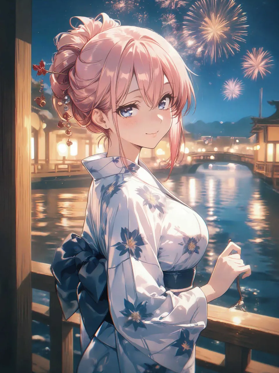 きれいに花火が見える — ともたさんのAIイラスト