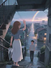 雨☔あがり、おかえり🎶(,,ᴗ ͜ ᴗ,,)