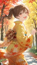 P　ふわり、単衣の肩