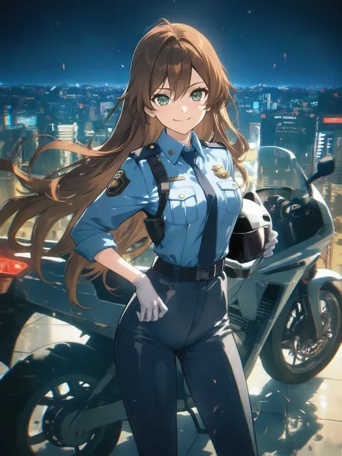 🏍👮♀️💙🖤