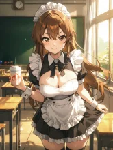 「あ、今おっぱい見ましたねぇ〜?」 — コスプレイラストのAIイラスト|SUPPART