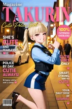 前髪パッツンでツインテールなポリス娘…マガジン・カバー…金