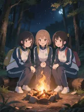 林間学校の夜 — ジャージイラストのAIイラスト｜SUPPART