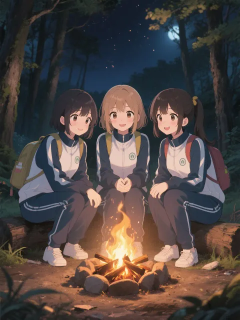 林間学校の夜