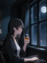 眠れない夜に物思いに耽る
