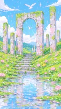 廃墟に咲く花