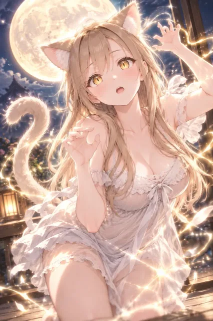 猫娘に変身の陽子。