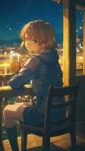 眠れない夜 ベランダにて
