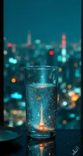 グラス越しの光