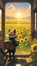 ひまわり🌻畑でつかまえて