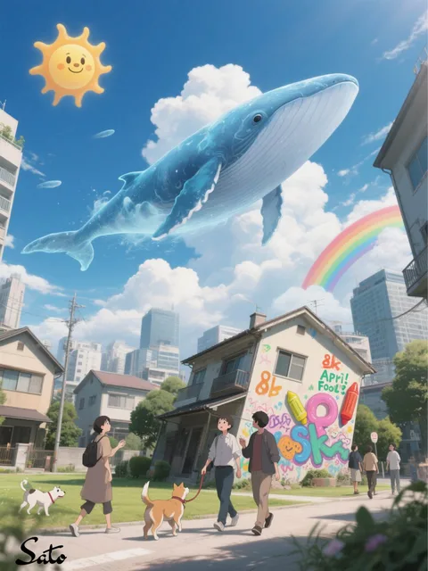 子供の絵画が現実に エイプリルフールネタ編