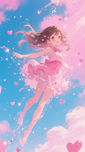 空の旅する女の子
