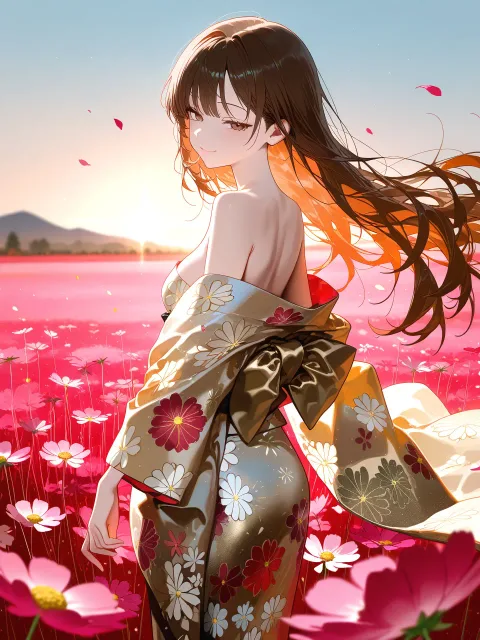 秋の夕暮れ。風が少し冷たい。