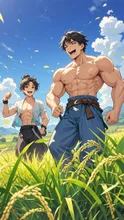 筋肉兄弟 — カロテンさんのAIイラスト