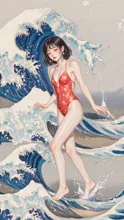 富嶽三十六景神奈川沖浪裏 — おまえさんのAIイラスト