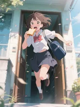 わぁ〜、遅刻、遅刻ぅ〜。