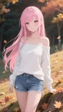 ピンク髪乙女💕秋のデートコーデ❤️