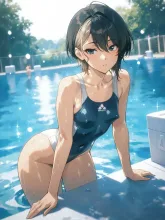 真夏の競泳水着·水しぶきと、まぶしい青春 の投稿作品