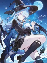 水竜を司る魔女 — ニーソックスイラストのAIイラスト｜SUPPART
