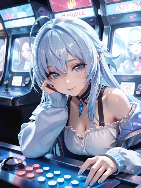 一緒にゲーセンに来たよ〜!
