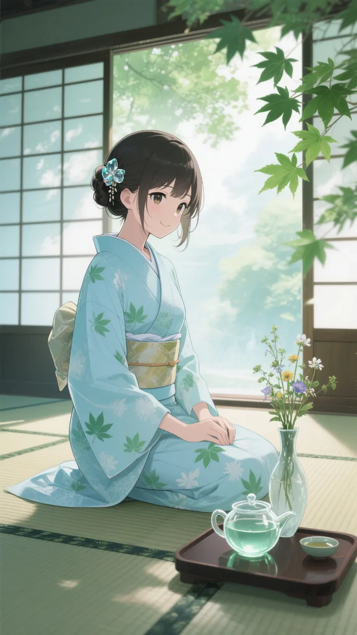 S　青もみじ揺れる、涼のひととき