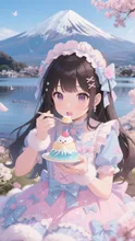 富士山プリン・実食中♡
