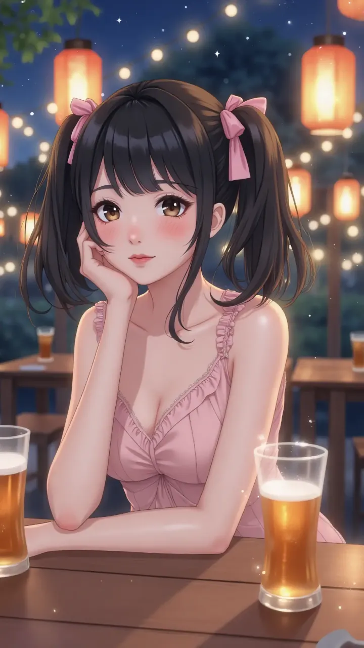 夜気持ちいい風ね💕︎