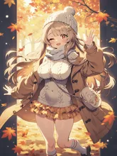 秋デート — アホ毛イラストのAIイラスト|SUPPART