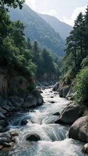 Landscape Narrow River Walk Valley
