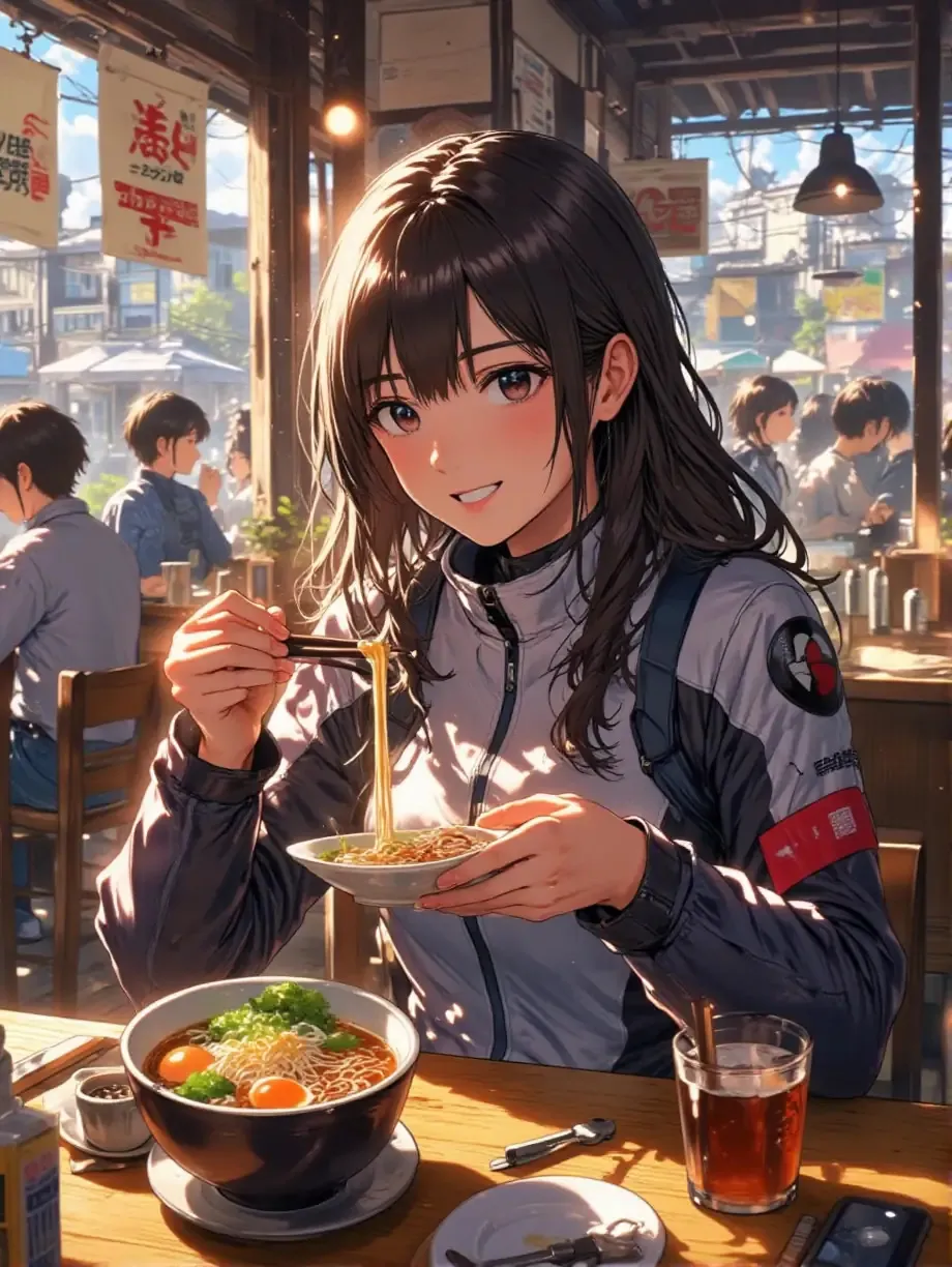 冷めないうちに🍜 — 氷結レモン🍋さんのAIイラスト
