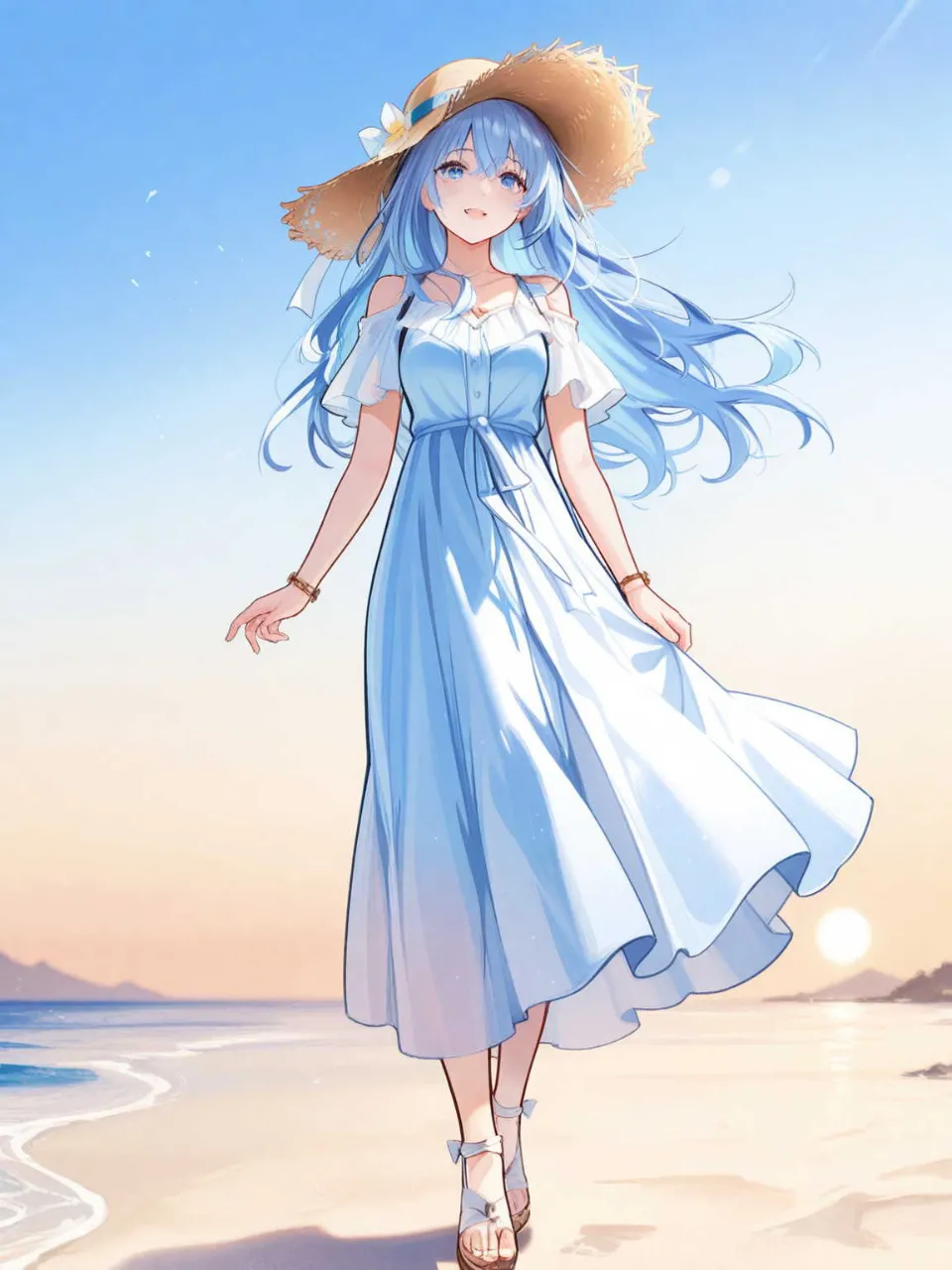 海の傍で、 — 花筏さんのAIイラスト