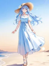 海の傍で、 — 花筏さんのAIイラスト