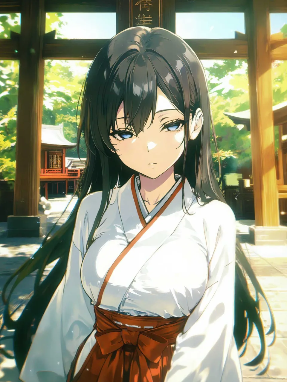 Miko shrine maiden AI art - SUPPART