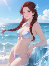 水着姿の氷の美女 — ユウさんのAIイラスト