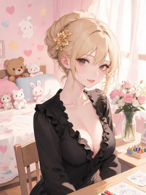 子供部屋で