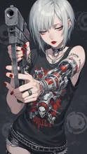 ティシャツのデザインが腕とちょっと似てるんだよwww — サイボーグイラストのAIイラスト|SUPPART