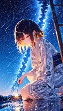 夜のとばり、いちるの光