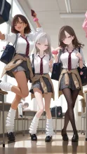 白と茶と黒