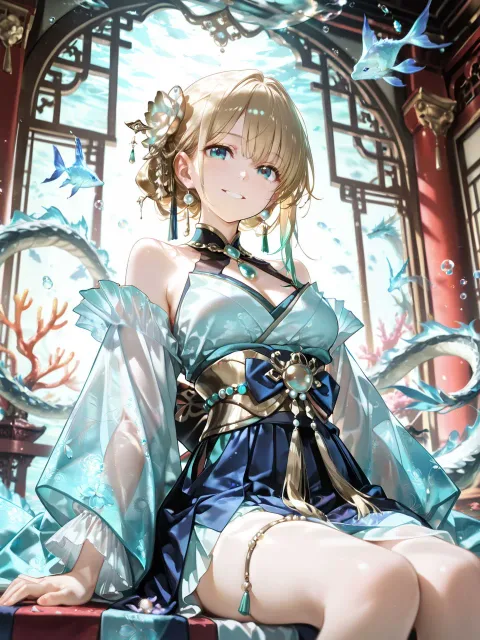 top quality、ultra-detailed - 竜宮城の乙姫