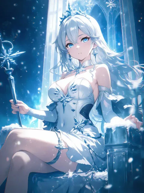 Anime style、Cute and charming - 氷の女王